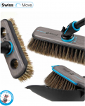 Ebnat Swiss move broom Smokey, scrubber, handle, dustpan and brush set